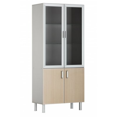 Шкаф медицинский двухсекционный, двустворчатый с четырьмя дверцами